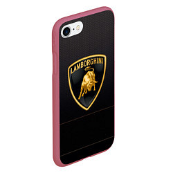 Чехол iPhone 7/8 матовый Lamborghini, цвет: 3D-малиновый — фото 2