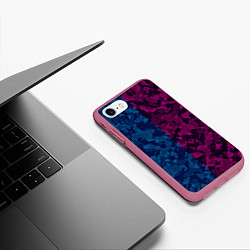 Чехол iPhone 7/8 матовый МИЛИТАРИ, цвет: 3D-малиновый — фото 2