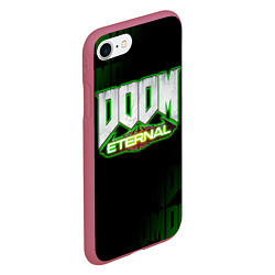 Чехол iPhone 7/8 матовый DOOM: ETERNAL, цвет: 3D-малиновый — фото 2