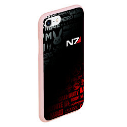 Чехол iPhone 7/8 матовый MASS EFFECT N7, цвет: 3D-светло-розовый — фото 2