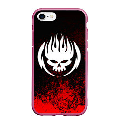 Чехол iPhone 7/8 матовый THE OFFSPRING, цвет: 3D-малиновый