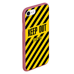 Чехол iPhone 7/8 матовый Keep out, цвет: 3D-малиновый — фото 2