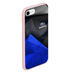 Чехол iPhone 7/8 матовый SUBARU, цвет: 3D-светло-розовый — фото 2