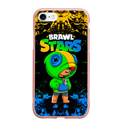 Чехол iPhone 7/8 матовый Leon Brawl Stars, цвет: 3D-светло-розовый