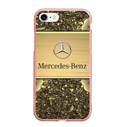 Чехол iPhone 7/8 матовый MERCEDES GOLD, цвет: 3D-светло-розовый