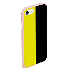 Чехол iPhone 7/8 матовый BLACK YELLOW, цвет: 3D-светло-розовый — фото 2