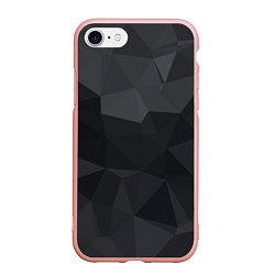 Чехол iPhone 7/8 матовый Грани, цвет: 3D-светло-розовый
