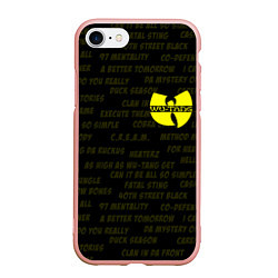 Чехол iPhone 7/8 матовый WU-TANG CLAN, цвет: 3D-светло-розовый