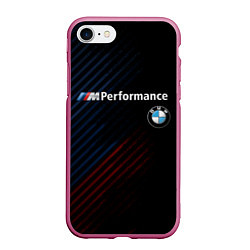 Чехол iPhone 7/8 матовый BMW PERFORMANCE, цвет: 3D-малиновый