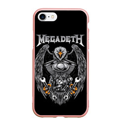 Чехол iPhone 7/8 матовый Megadeth, цвет: 3D-светло-розовый