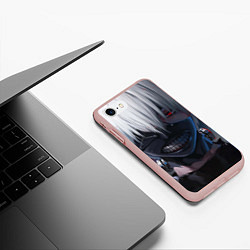 Чехол iPhone 7/8 матовый TOKYO GHOUL, цвет: 3D-светло-розовый — фото 2