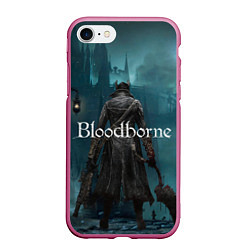 Чехол iPhone 7/8 матовый Bloodborne, цвет: 3D-малиновый