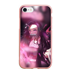 Чехол iPhone 7/8 матовый NEZUKO, цвет: 3D-светло-розовый