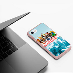 Чехол iPhone 7/8 матовый ROBLOX 5, цвет: 3D-светло-розовый — фото 2