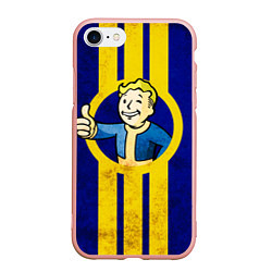 Чехол iPhone 7/8 матовый FALLOUT 4, цвет: 3D-светло-розовый