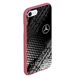 Чехол iPhone 7/8 матовый Mercedes-Benz, цвет: 3D-малиновый — фото 2