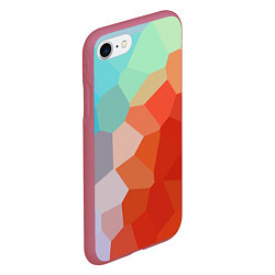 Чехол iPhone 7/8 матовый Пикси кристаллы, цвет: 3D-малиновый — фото 2