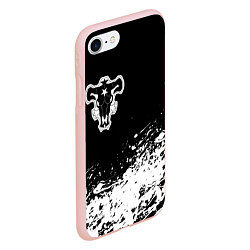 Чехол iPhone 7/8 матовый Черный Клевер Черный Бык 6, цвет: 3D-светло-розовый — фото 2