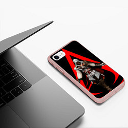 Чехол iPhone 7/8 матовый Assassin’s Creed 02, цвет: 3D-светло-розовый — фото 2