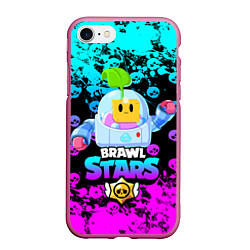 Чехол iPhone 7/8 матовый Brawl Stars SPROUT, цвет: 3D-малиновый