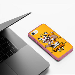 Чехол iPhone 7/8 матовый НИТА БРАВЛ СТАРС, цвет: 3D-малиновый — фото 2