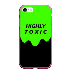 Чехол iPhone 7/8 матовый HIGHLY toxic 0 2, цвет: 3D-малиновый