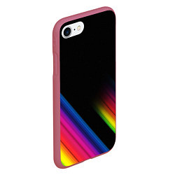 Чехол iPhone 7/8 матовый НЕОНОВАЯ ТЕКСТУРА, цвет: 3D-малиновый — фото 2