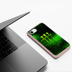 Чехол iPhone 7/8 матовый MONSTER ENERGY, цвет: 3D-светло-розовый — фото 2