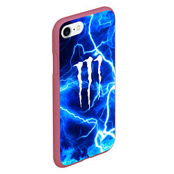 Чехол iPhone 7/8 матовый MONSTER ENERGY, цвет: 3D-малиновый — фото 2