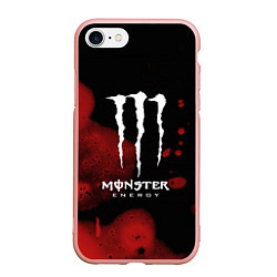 Чехол iPhone 7/8 матовый MONSTER ENERGY, цвет: 3D-светло-розовый