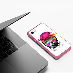Чехол iPhone 7/8 матовый Лето, цвет: 3D-малиновый — фото 2