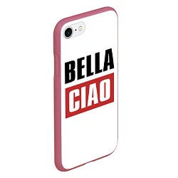 Чехол iPhone 7/8 матовый Bella Ciao, цвет: 3D-малиновый — фото 2