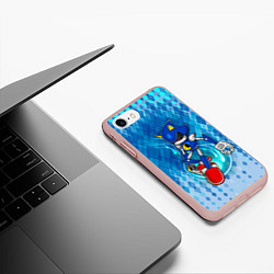 Чехол iPhone 7/8 матовый Metal Sonic, цвет: 3D-светло-розовый — фото 2