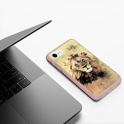 Чехол iPhone 7/8 матовый Lion King, цвет: 3D-светло-розовый — фото 2