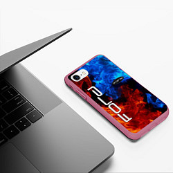 Чехол iPhone 7/8 матовый FORD, цвет: 3D-малиновый — фото 2