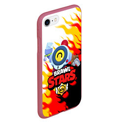 Чехол iPhone 7/8 матовый BRAWL STARS NANI, цвет: 3D-малиновый — фото 2