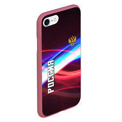 Чехол iPhone 7/8 матовый RUSSIA SPORT, цвет: 3D-малиновый — фото 2