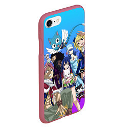 Чехол iPhone 7/8 матовый FAIRY TAIL ХВОСТ ФЕИ, цвет: 3D-малиновый — фото 2