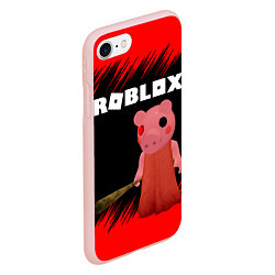 Чехол iPhone 7/8 матовый Roblox Piggy, цвет: 3D-светло-розовый — фото 2