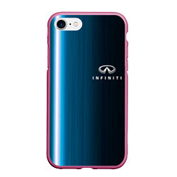 Чехол iPhone 7/8 матовый INFINITI, цвет: 3D-малиновый