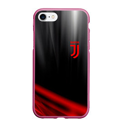 Чехол iPhone 7/8 матовый JUVENTUS, цвет: 3D-малиновый