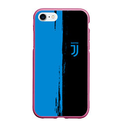 Чехол iPhone 7/8 матовый JUVENTUS, цвет: 3D-малиновый
