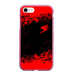 Чехол iPhone 7/8 матовый Fairy Tail, цвет: 3D-малиновый
