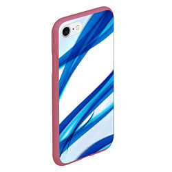 Чехол iPhone 7/8 матовый STRIPES BLUE, цвет: 3D-малиновый — фото 2