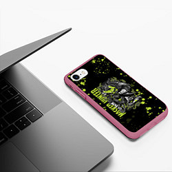 Чехол iPhone 7/8 матовый Самурай Z, цвет: 3D-малиновый — фото 2