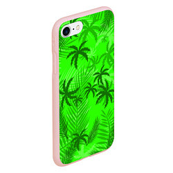 Чехол iPhone 7/8 матовый ПАЛЬМЫ ЛЕТО TROPICAL, цвет: 3D-светло-розовый — фото 2