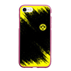 Чехол iPhone 7/8 матовый BORUSSIA, цвет: 3D-малиновый