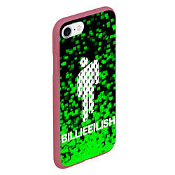 Чехол iPhone 7/8 матовый Billie Eilish, цвет: 3D-малиновый — фото 2