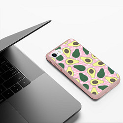 Чехол iPhone 7/8 матовый Avocado, цвет: 3D-светло-розовый — фото 2