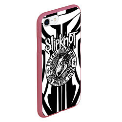 Чехол iPhone 7/8 матовый Slipknot, цвет: 3D-малиновый — фото 2